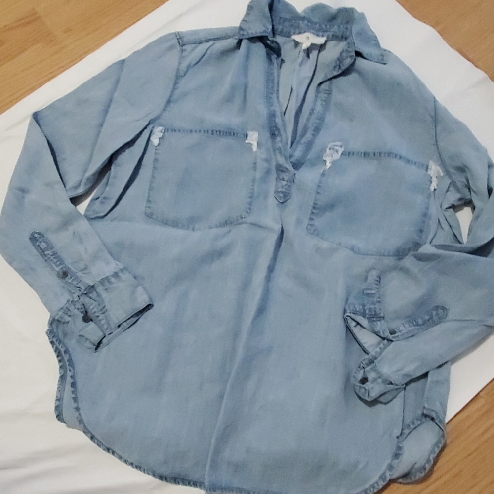Lou&Grey blue shirt, super cute!!! Women's small